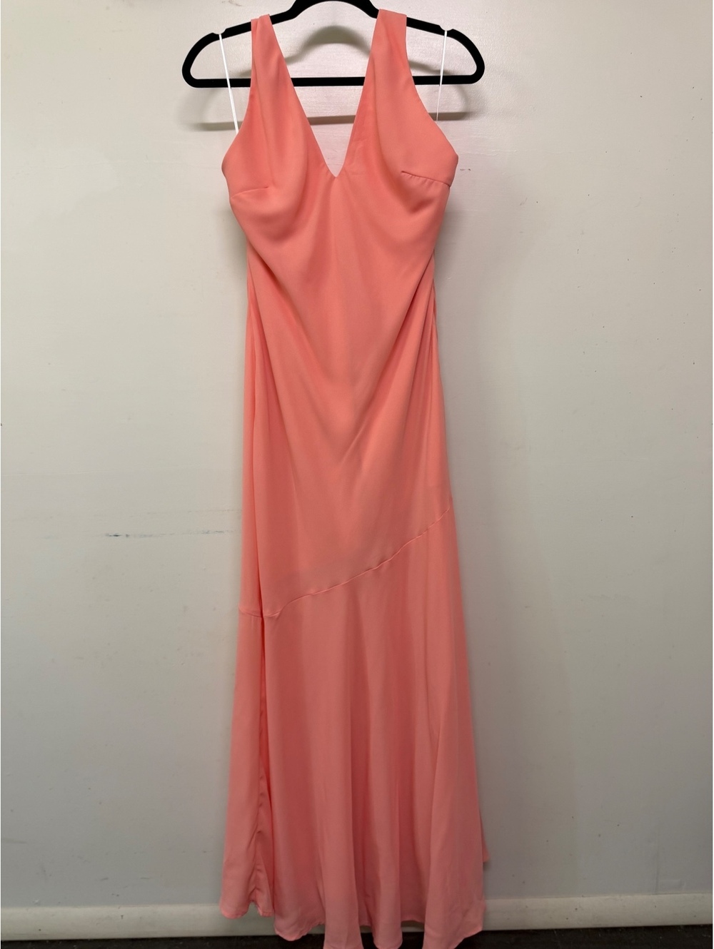 Hello Molly NWT Coral Pink Sleeveless Maxi Dress with V-Neck